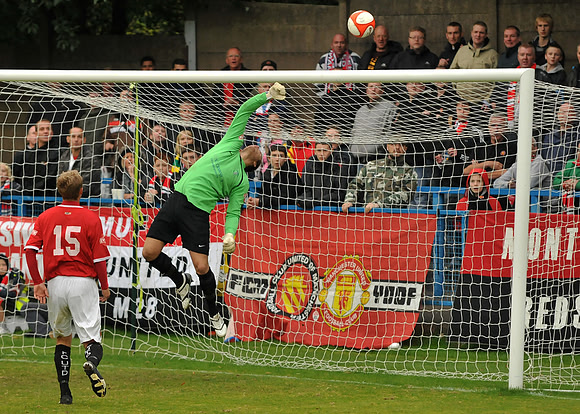 Spsfc v FC Utd - 18th September 2010 - Adam Ogden pulls off a fine save